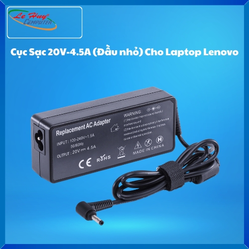 Cục Sạc 20V-4.5A (Đầu nhỏ) Cho Laptop Lenovo 100-14IBY,100-14IBD,100-15IBD,100-15IBY,100S-14IBR 110-15AST,110-15IBR,Lenovo Flex 3-1480,U41-70,B50-70,Yoga 500-15IBD,500-14IBD,500-14ISK,510-14AST,510-14IKB,500-15IHW,500-15ISK,510-15ISK,510-15IKB