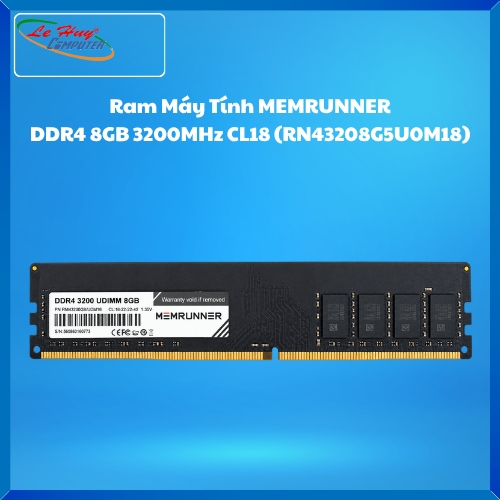 Ram Máy Tính MEMRUNNER 8GB DDR4 3200MHz CL18 (RN43208G5U0M18)