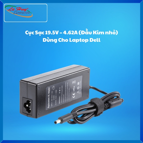 Cục Sạc 19.5V – 4.62A (Đầu Kim nhỏ) Dùng Cho Laptop Dell Xps 12, XPS 13, L321X, L322X, INSPIRON 3135, 3147, 5447, 5558, 5559, 7467, 7567Vostro 5390, 5391, 5490, 9350, 9360
