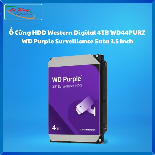 Ổ Cứng HDD Western Digital 4TB WD44PURZ WD Purple Surveillance Sata 3.5 Inch