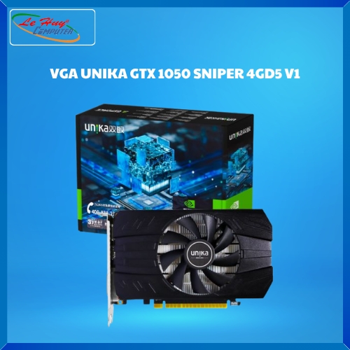 Card Màn Hình - VGA UNIKA GTX 1050 SNIPER 4GD5 V1 (1 Fan)