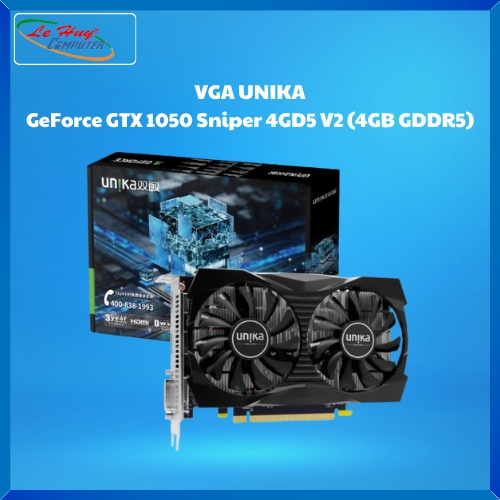 Card Màn Hình - VGA UNIKA GeForce GTX 1050 Sniper 4GD5 V2 (2 Fan)