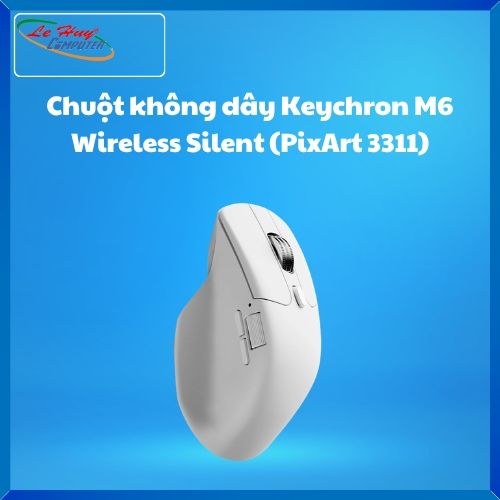 Chuột không dây Keychron M6 Wireless Silent (PixArt 3311) White