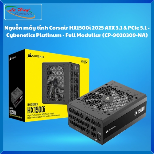 Nguồn máy tính Corsair HX1500i 2025 ATX 3.1 & PCIe 5.1 - Cybenetics Platinum - Full Modullar (CP-9020309-NA)