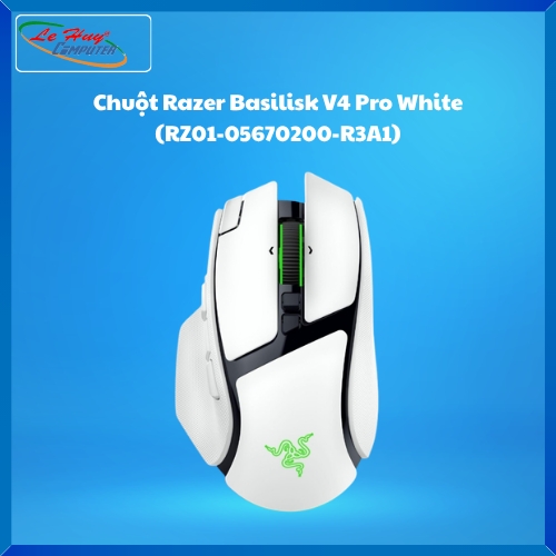 Chuột Razer Basilisk V4 Pro White (RZ01-05670200-R3A1)