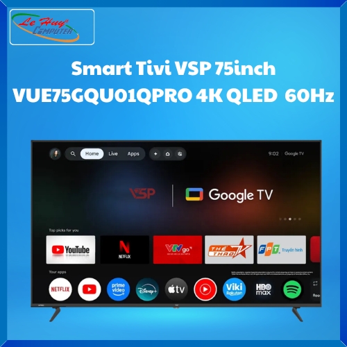 Smart Tivi VSP 75inch VUE75GQU01QPRO 4K QLED 60Hz