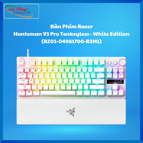 Bàn Phím Razer Huntsman V3 Pro Tenkeyless - White Edition (RZ03-04981700-R3M1)