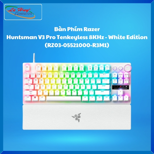 Bàn Phím Razer Huntsman V3 Pro Tenkeyless 8KHz - White Edition (RZ03-05521000-R3M1)