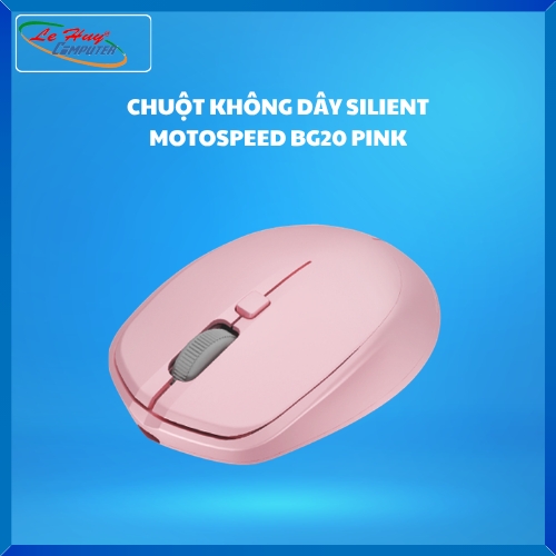 Chuột Máy Tính Không Dây Silent Motospeed BG20 Pink