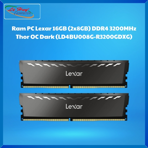 Ram Máy Tính Lexar DDR4 16GB (2x8GB) 3200MHz Thor OC Dark (LD4BU008G-R3200GDXG)